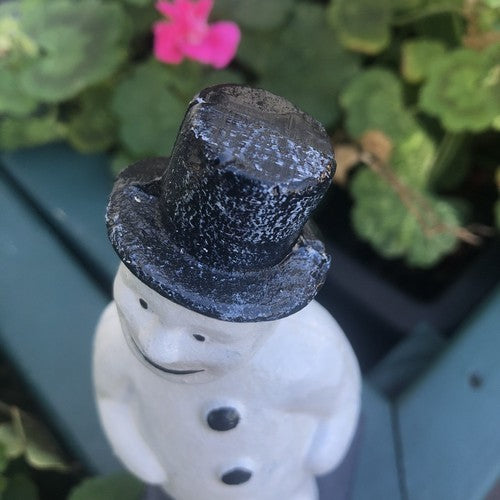 Snowman Cast Iron Money Bank