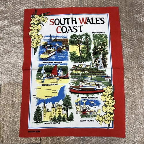 South Wales Coast Vintage Tea Towel