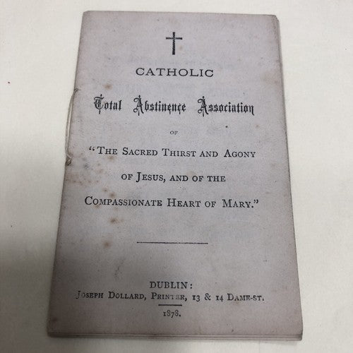 Catholic Booklet Total Abstinence Association Overseas Post Available