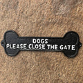 Dogs Please Close The Gate Cast Iron Sign