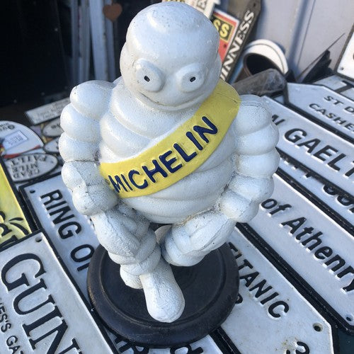 Michelin Man Cast Iron On Swivel Chair