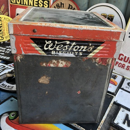 Vintage Westonâs Counter Top Hinged Glass Lid