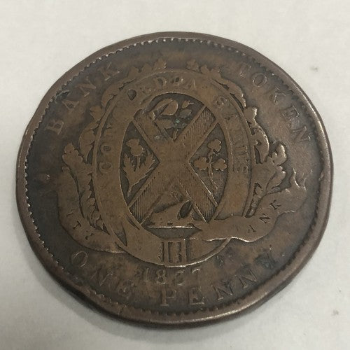 1837 One Penny Canadian Habitant Token