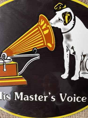 His Masters Voice Enamel Sign Vintage Style