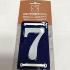 Enamel House Number 7 French Style