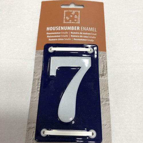 Enamel House Number 7 French Style