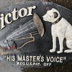 Victor His Masters Voice Cast Iron Sign