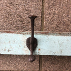 Distressed Vintage 3 Hook Wall Rack Powder Blue No2
