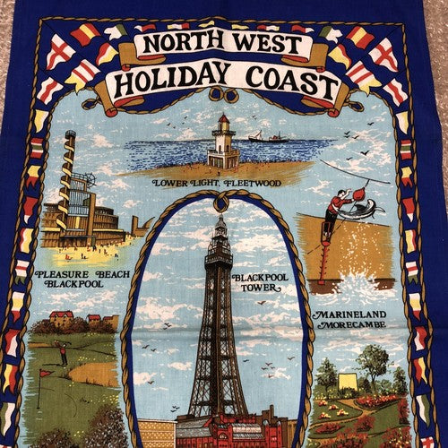 North West Holiday Coast Vintage Tea Towel