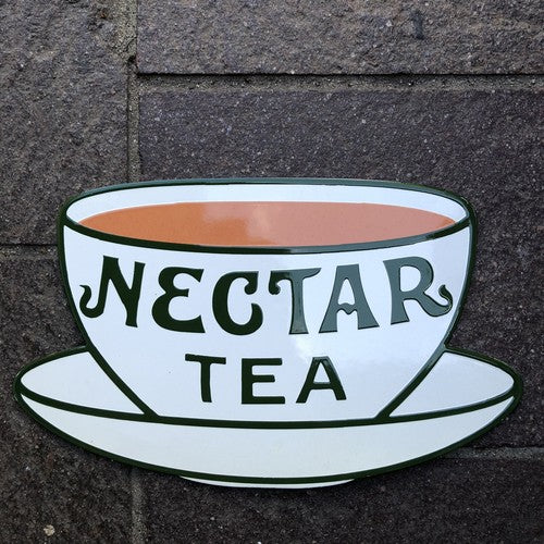 Nectar Tea Enamel Sign No Drill Holes