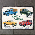 Land Rover Metal Sign 50x 70 Cm