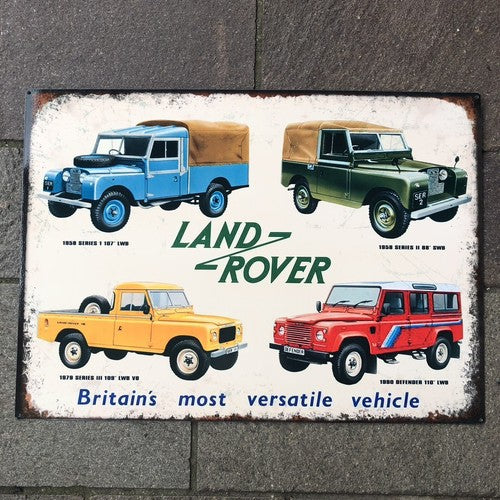 Land Rover Metal Sign 50x 70 Cm