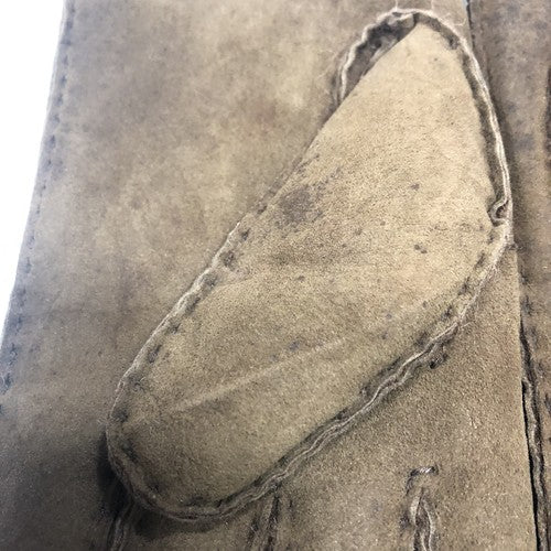 Sheepskin Genuine Light Chocolate Gloves See Condition All Photos Pair No 7