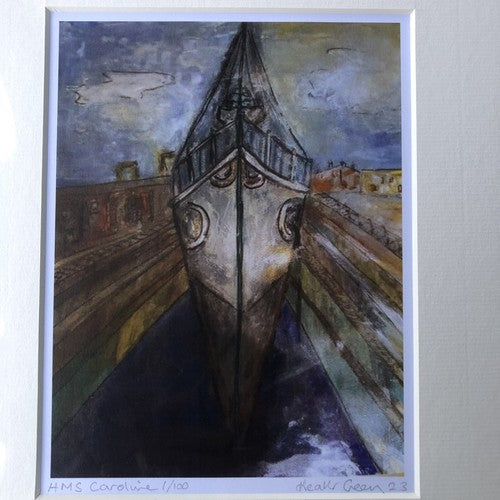 HMS Caroline A5 Acrylic Print Mounted â¦ Titled âStanding Tall â