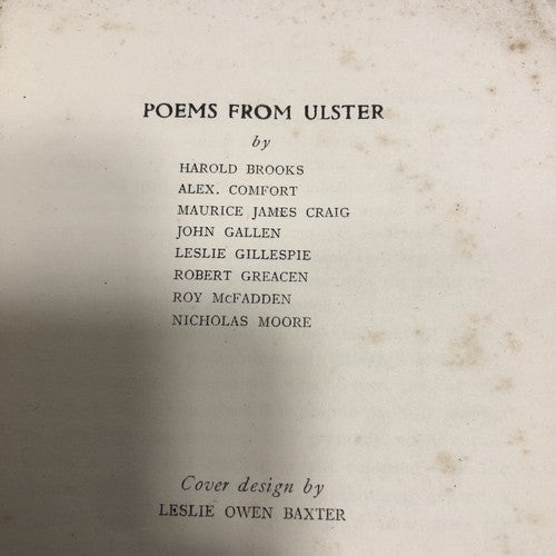 Poems Of Ulster By W. Erskine Mayne