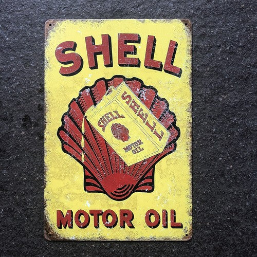 Shell Motor Oil Metal Sign