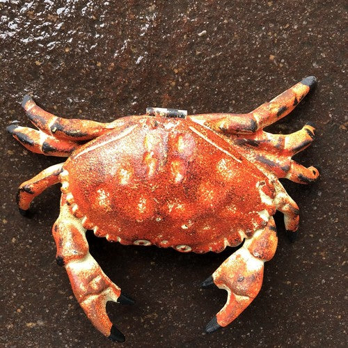 Crab Cast Iron Hinged Lid Trinket Box