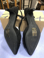 Black Sling Backs Leather Insole Size 5