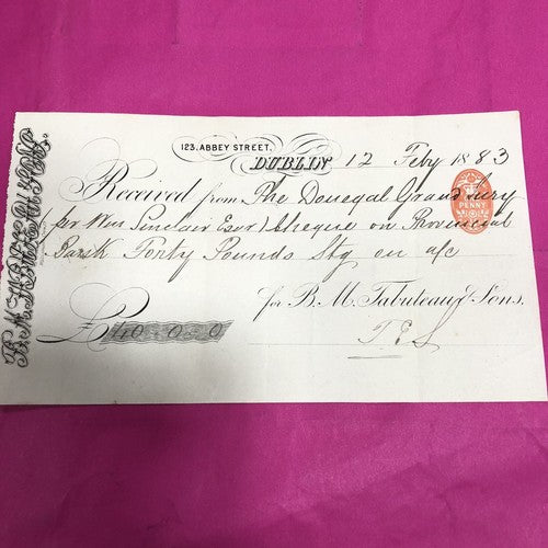 Payment Receipt From The Donegal Grand Jury