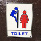 Toilet Enamel Sign