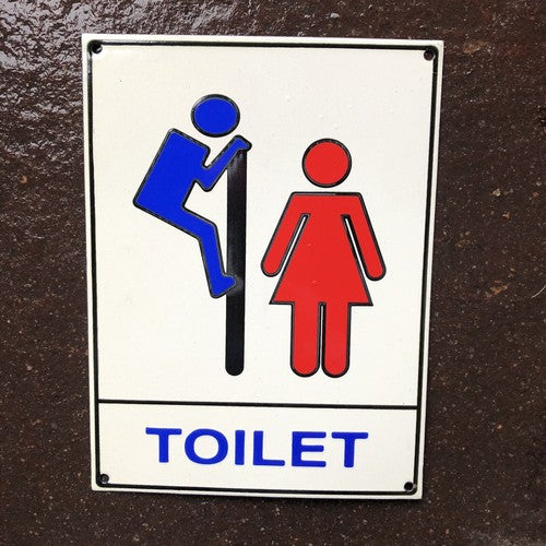 Toilet Enamel Sign