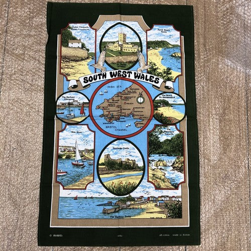 South West Wales Vintage Tea Towel