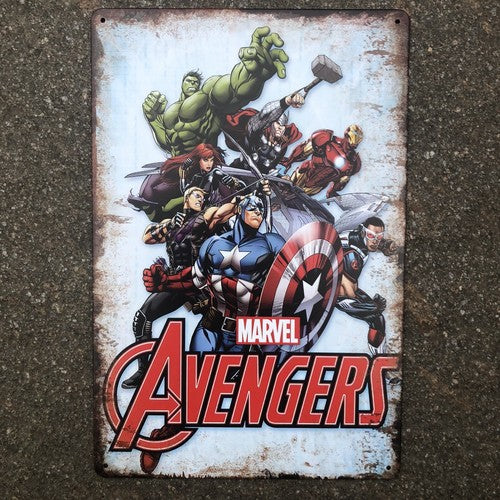 Marvel Avengers Metal Sign New Design