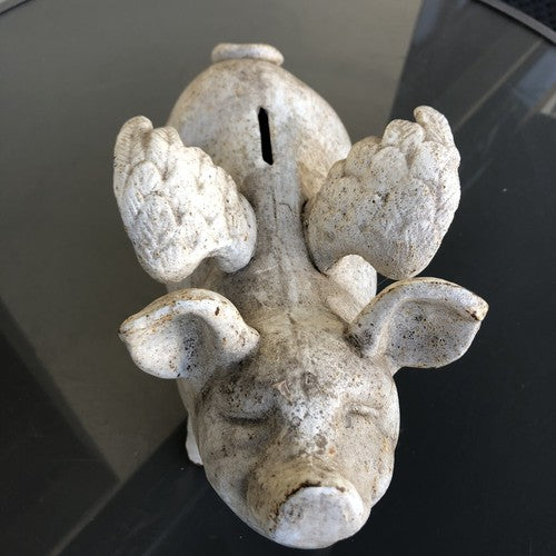 Cincinnati State Cast Iron Flying Pig Money Box
