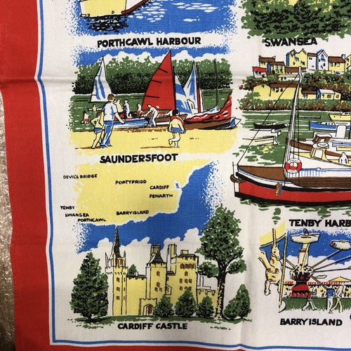 South Wales Coast Vintage Tea Towel