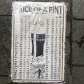 Price Of A Pint Metal Sign