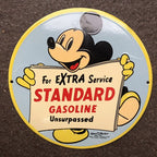 Micky Mouse Gasoline Enamel Sign