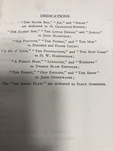 The Plays Of John Galsworthy Leather Bound