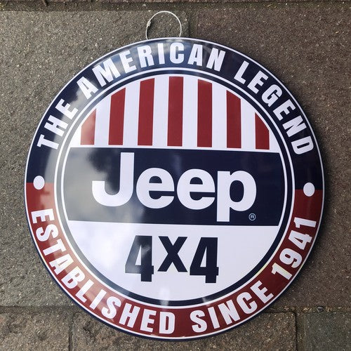 Jeep 40 Cms Dome Metal Sign
