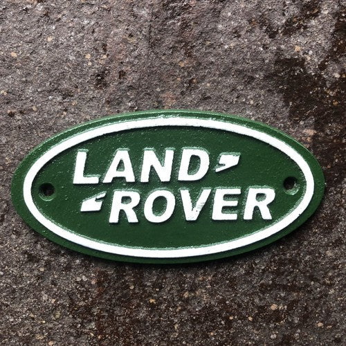Land Rover Cast Iron Sign