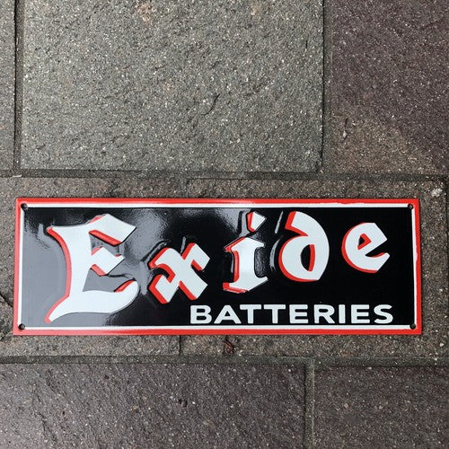 Exide Batteries Enamel Sign