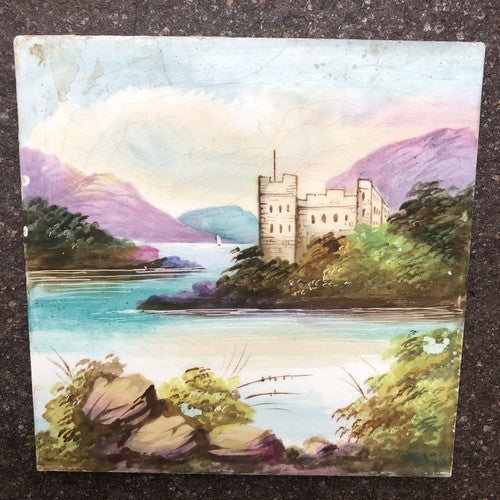 Pair Of Hand painted Vintage English Made Tiles