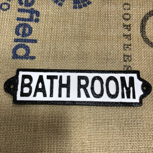 Bathroom Cast Iron Sign
