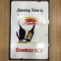 Opening Time Is Guinness Time Good Quality Metal 3 D Effect Sign Special Offerâ¤ï¸