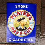 Players Navy Cut Cigarettes Enamel Sign