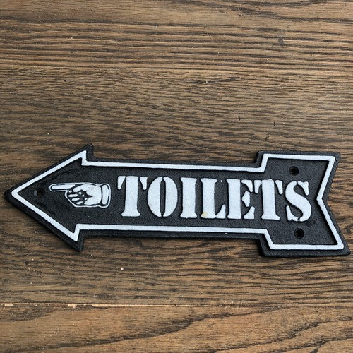 Toilets Cast Iron Arrow Sign