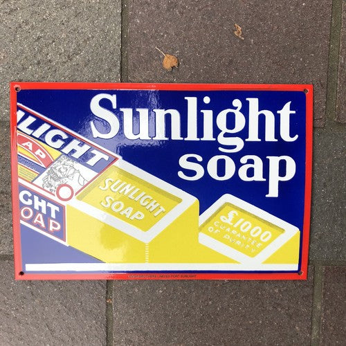 Sunlight Soap Enamel Sign
