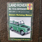Land Rover Owners Workshop Manuel Metal Sign