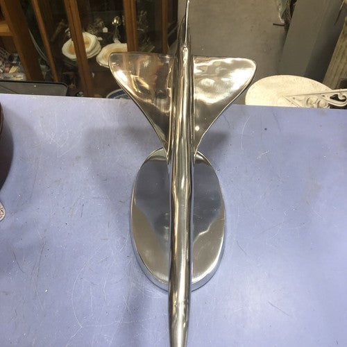 Concorde Large Polished Aluminium Model On Base