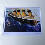 Titanic A5 Mounted Acrylic Print  .. Titled Into The Unknown
