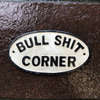 Bull ððððCorner Cast Iron Sign