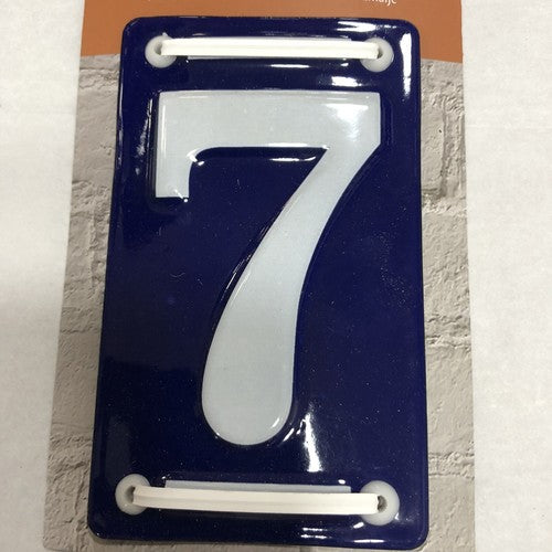 Enamel House Number 7 French Style