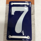 Enamel House Number 7 French Style