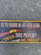 Do You Believe In Life After Death Cast Iron Sign Medium