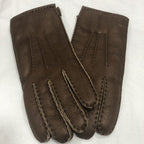 Sheepskin Genuine Gloves Chocolate Colour See All Photos Pair No 5
