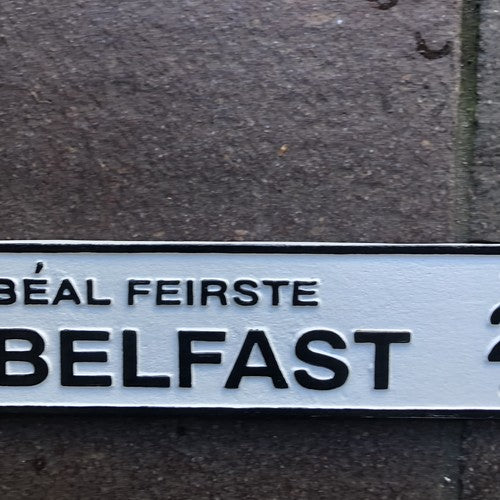 Belfast Cast Iron Street Sign